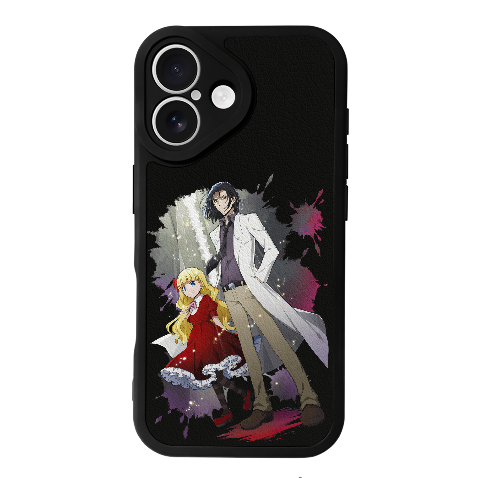 （画像用） 文豪ストレイドッグス Bungo Stray Dogs 【iPhone 16シリーズ対応】シリコンスマホケース（レザー調） 材質：シリコン